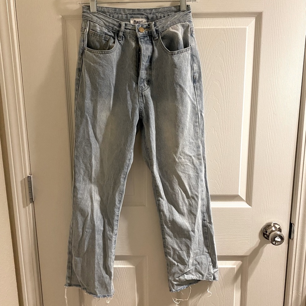 Princess Polly light denim jeans, size 2 (snug)